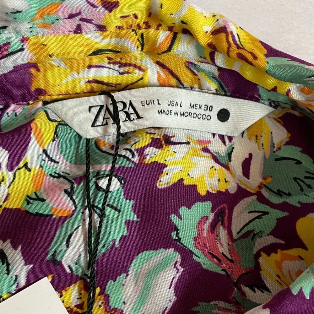 Zara Purple Floral Shirt